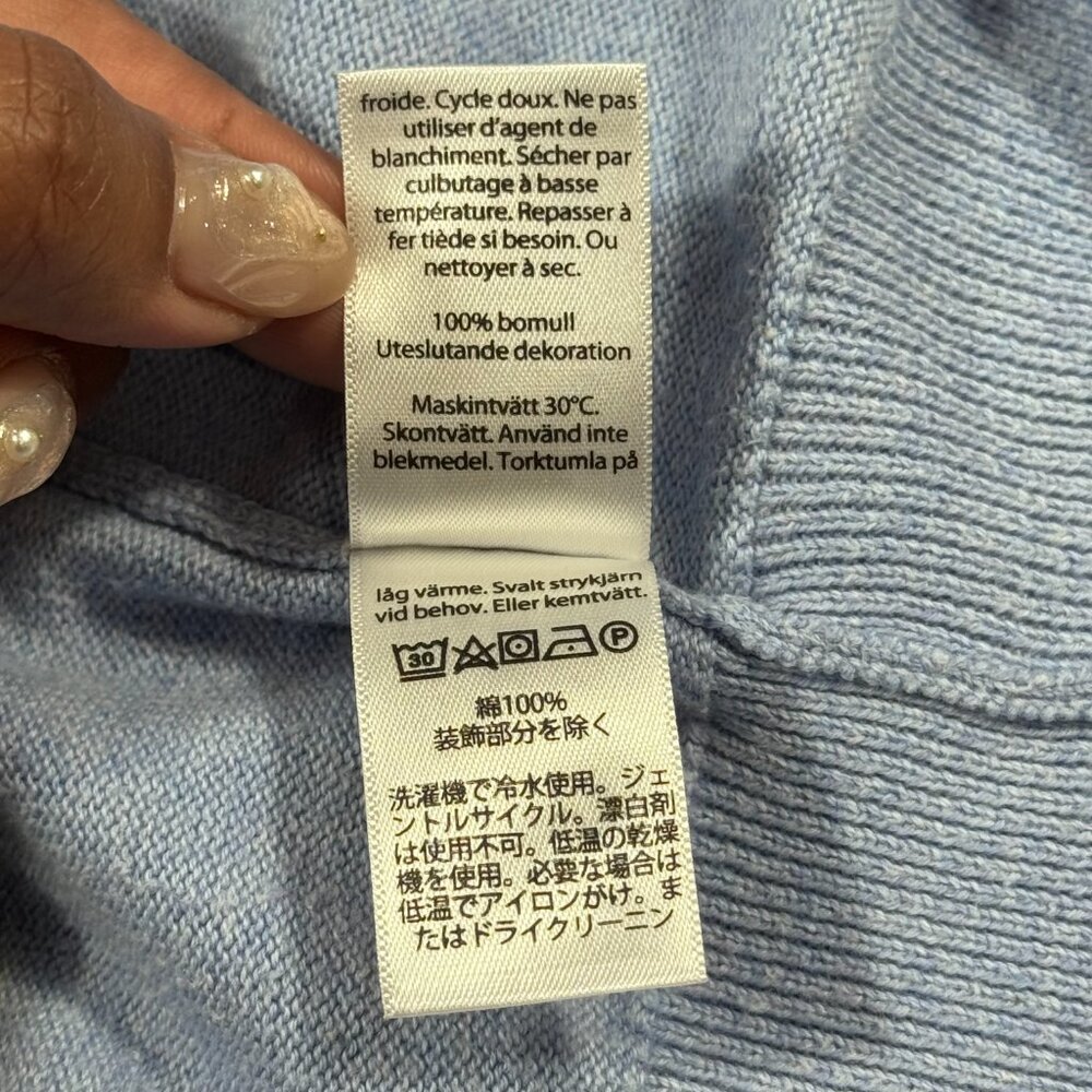 Vineyard Vines Light Blue Quarter Zip Quiet Luxury Preppy Men's Sweater (Size L) - Picture 12 of 13